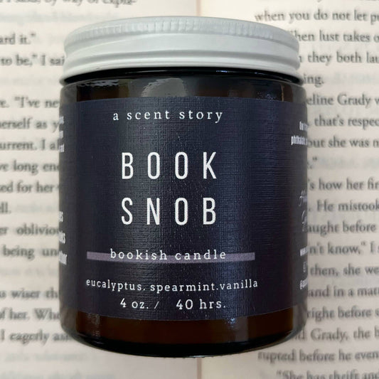 Candle, Hand-Poured Soy: Book Snob