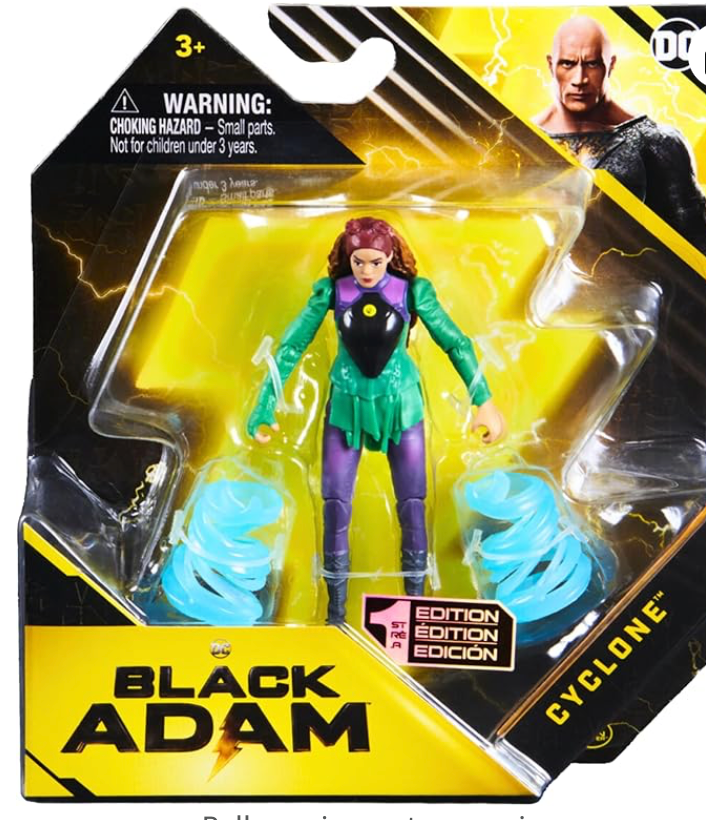 Spin Master Black Adam action figure, 10cm collectible with articulated joints and detailed accessories, inspired by the Black Adam movie.