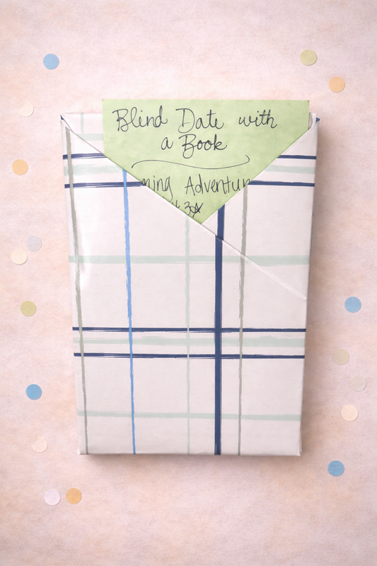 Wrapped Blind Date with a Book featuring a fast-paced gaming adventure where a hero battles enemies and levels to save the day