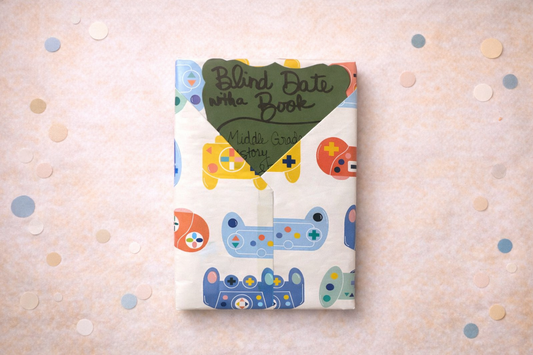 Wrapped Blind Date with a Book featuring a middle grade chapter book about 1620 with a humorous and factual history theme