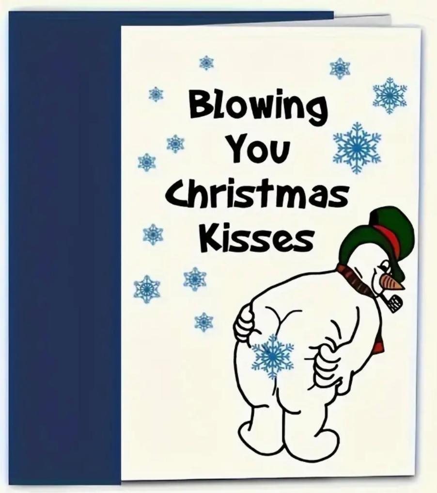 Christmas Card: Blowing You Christmas Kisses