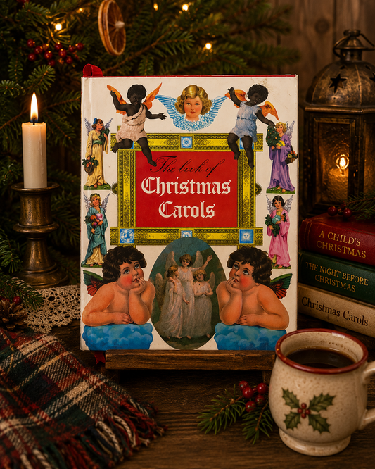 Front cover of the vintage 1985 hardcover The Book of Christmas Carols.