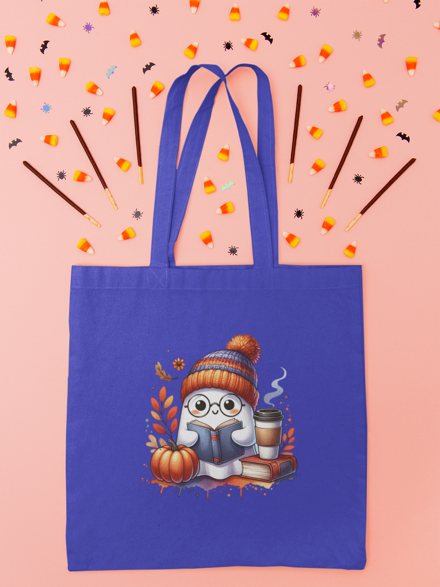 Canvas Tote Bag: Bookish Ghost