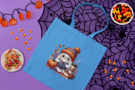 Canvas Tote Bag: Bookish Ghost