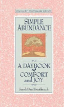 Cover of Sarah Ban Breathnach's book Simple Abundance: A Daybook of Comfort and Joy.