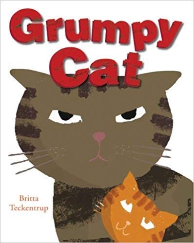 Cover of Grumpy Cat by Britta Teckentrup, a children’s picture book featuring an expressive orange cat and a heartwarming story about friendship, kindness, and emotions.