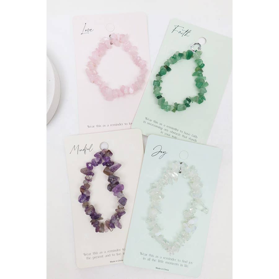 Irregular Stone Inspirational Bracelets: MIX COLOR / ONE(12)