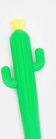 Cactus-shaped gel pen with a vibrant green design, perfect for writing, journaling, or gifting.