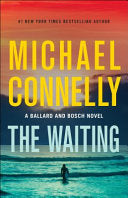 Cover of The Waiting by Michael Connelly, featuring a silhouette of Detective Renée Ballard against a backdrop of the Los Angeles skyline at dusk.