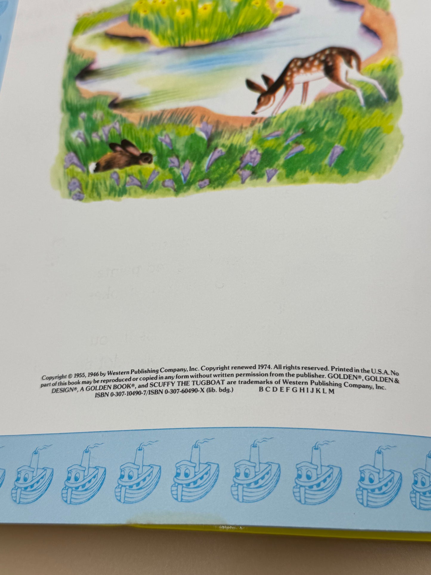 Illustration of deer in a natural setting with text at the bottom
