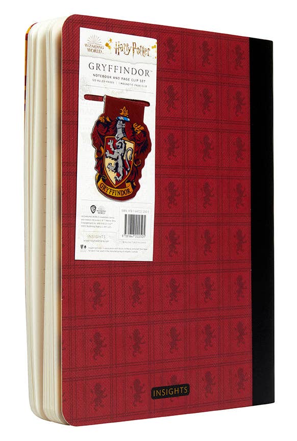 Notebook and Page Clip Set: Harry Potter Gryffindor (Softcover)