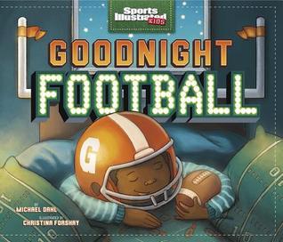 Children's book cover titled 'Goodnight Football' with a football player in uniform.