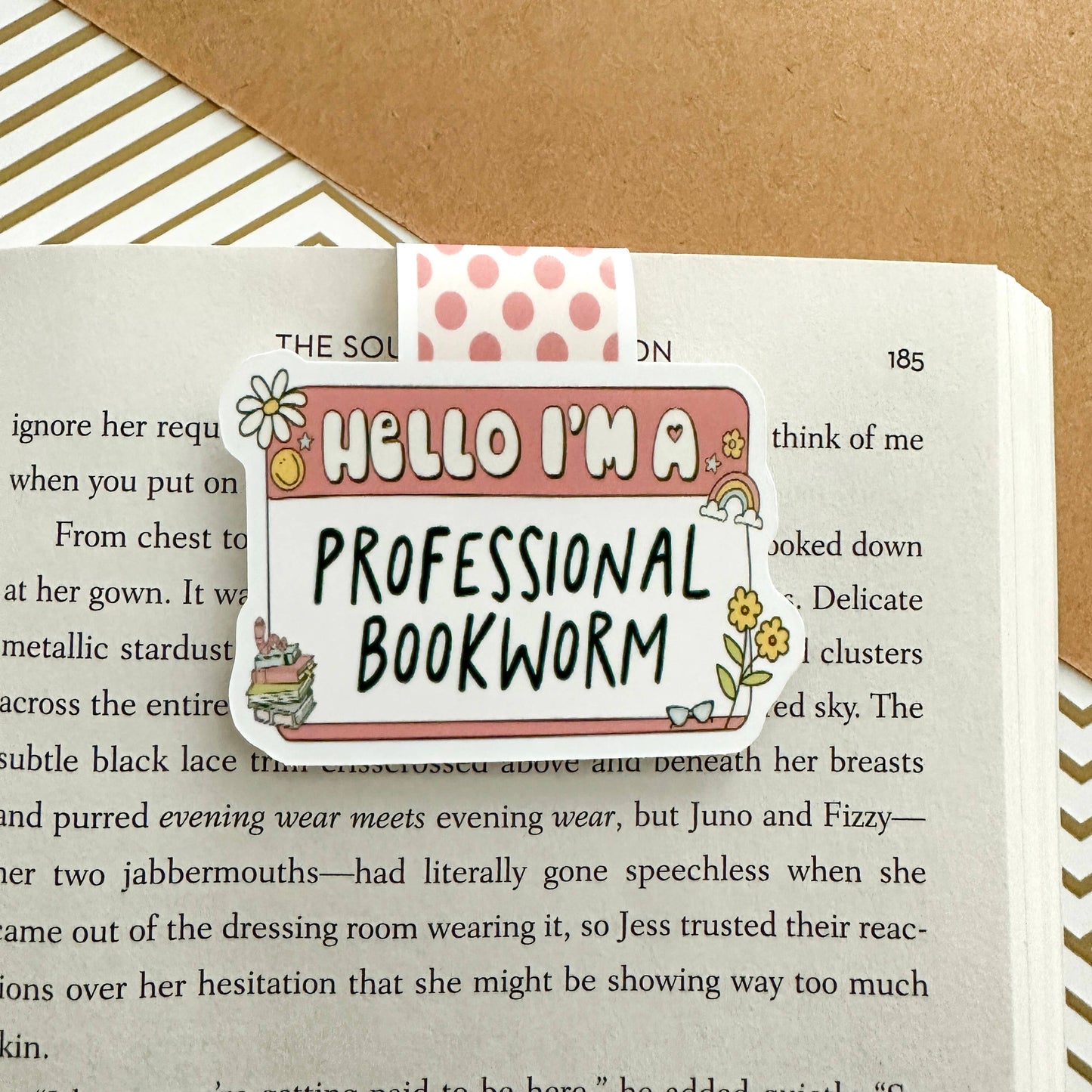 Bookmark, Magnetic: Hello I'm A Professional Bookworm