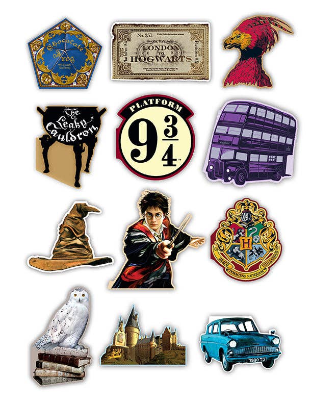 Note Card Set: 12 Deluxe Harry Potter Die-Cut Cards with Envelopes