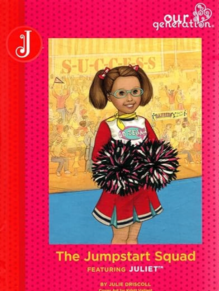 Cover of The Jumpstart Squad featuring Juliet, showcasing a cheerleader in uniform with pom-poms.