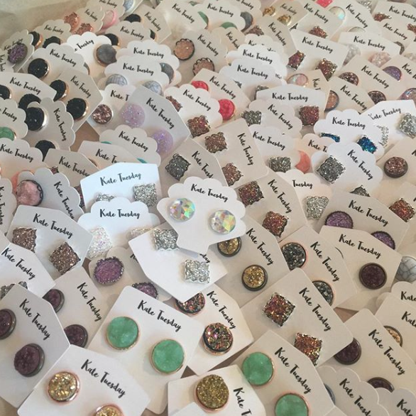 Grab Bag of Druzy, Mermaid, Cabochon Earrings Box: 20 Pairs