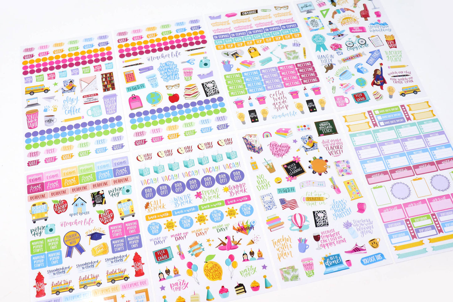 Sticker Pack for Teacher Planners – 586 Stickers for Classroom Planning