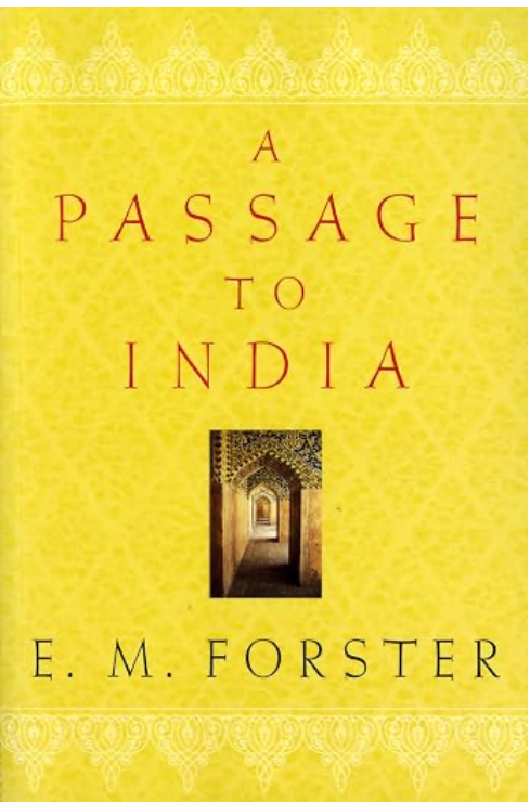 A Passage to India by E. M. Forster displayed on a bookshelf.