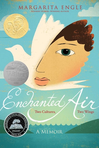 Enchanted Air by Margarita Engle memoir in verse middle grade poetry book about Cuban American childhood and identity