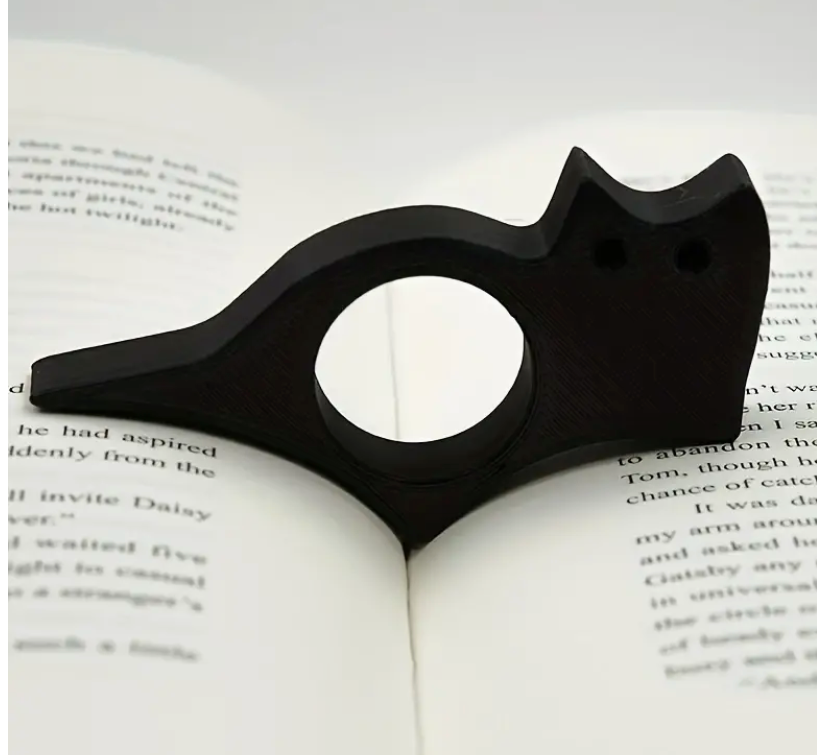 Black Cat Thumb Bookmark