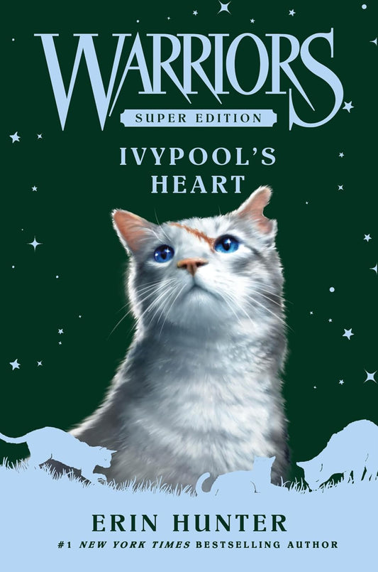 Warriors Super Edition: Ivypool's Heart by Erin Hunter displayed on a bookshelf.