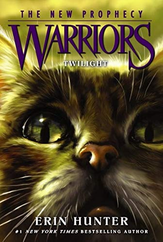 Warriors: The New Prophecy: Twilight by Erin Hunter displayed on a bookshelf.