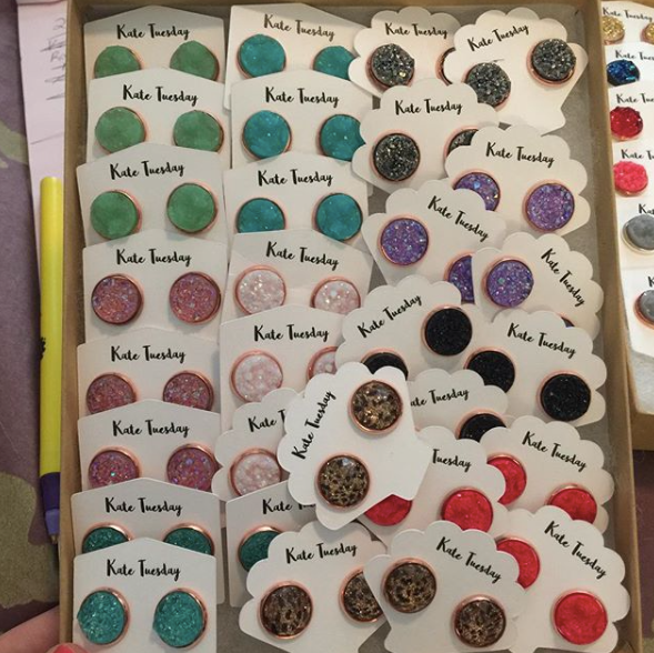 Grab Bag of Druzy, Mermaid, Cabochon Earrings Box: 20 Pairs