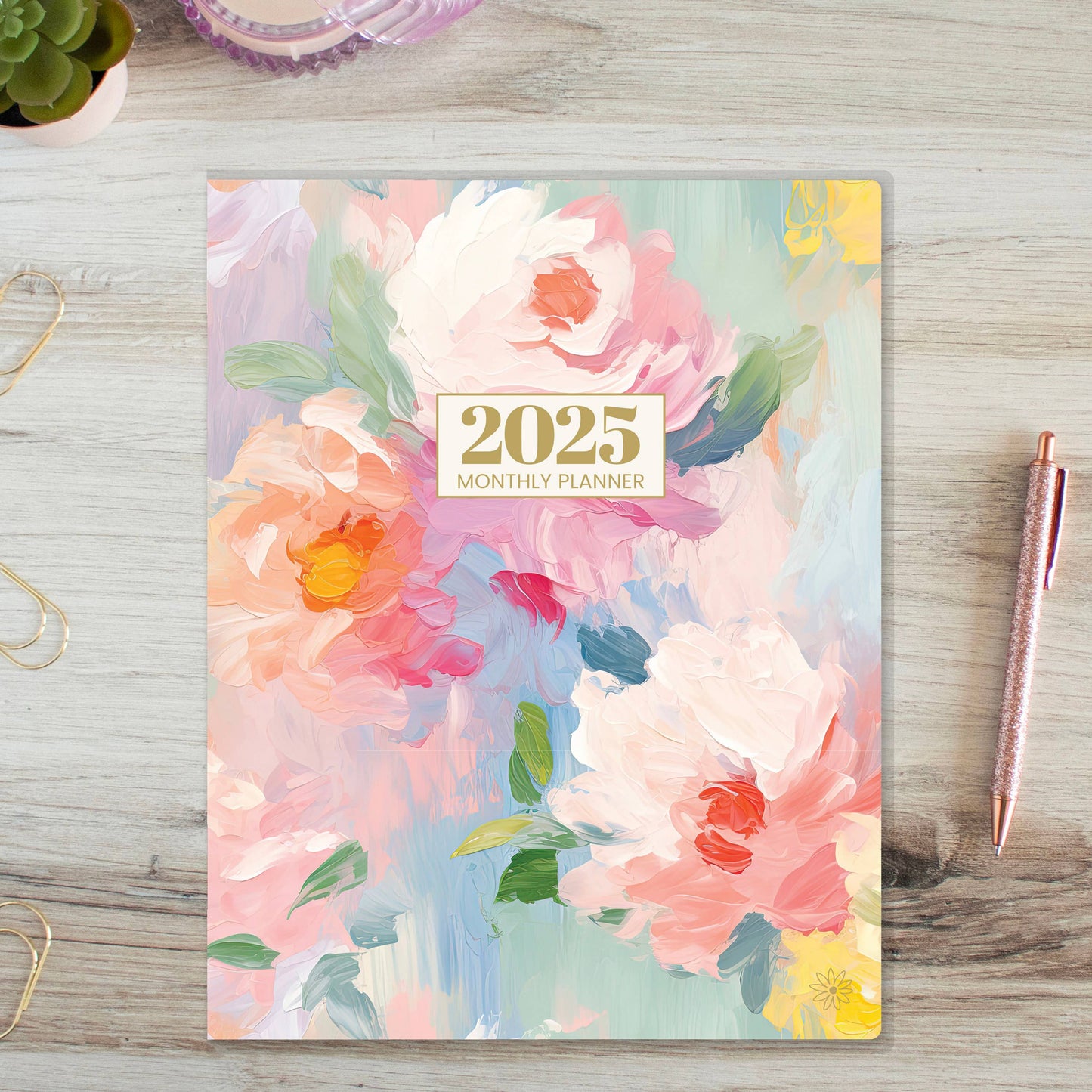 Calendar: 2025 12-Month Planner with Goal Tracking, Vision Board, & More