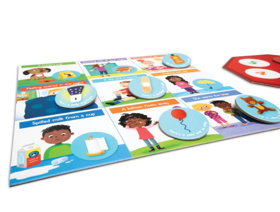 Educational children's book with illustrations and text on a white background