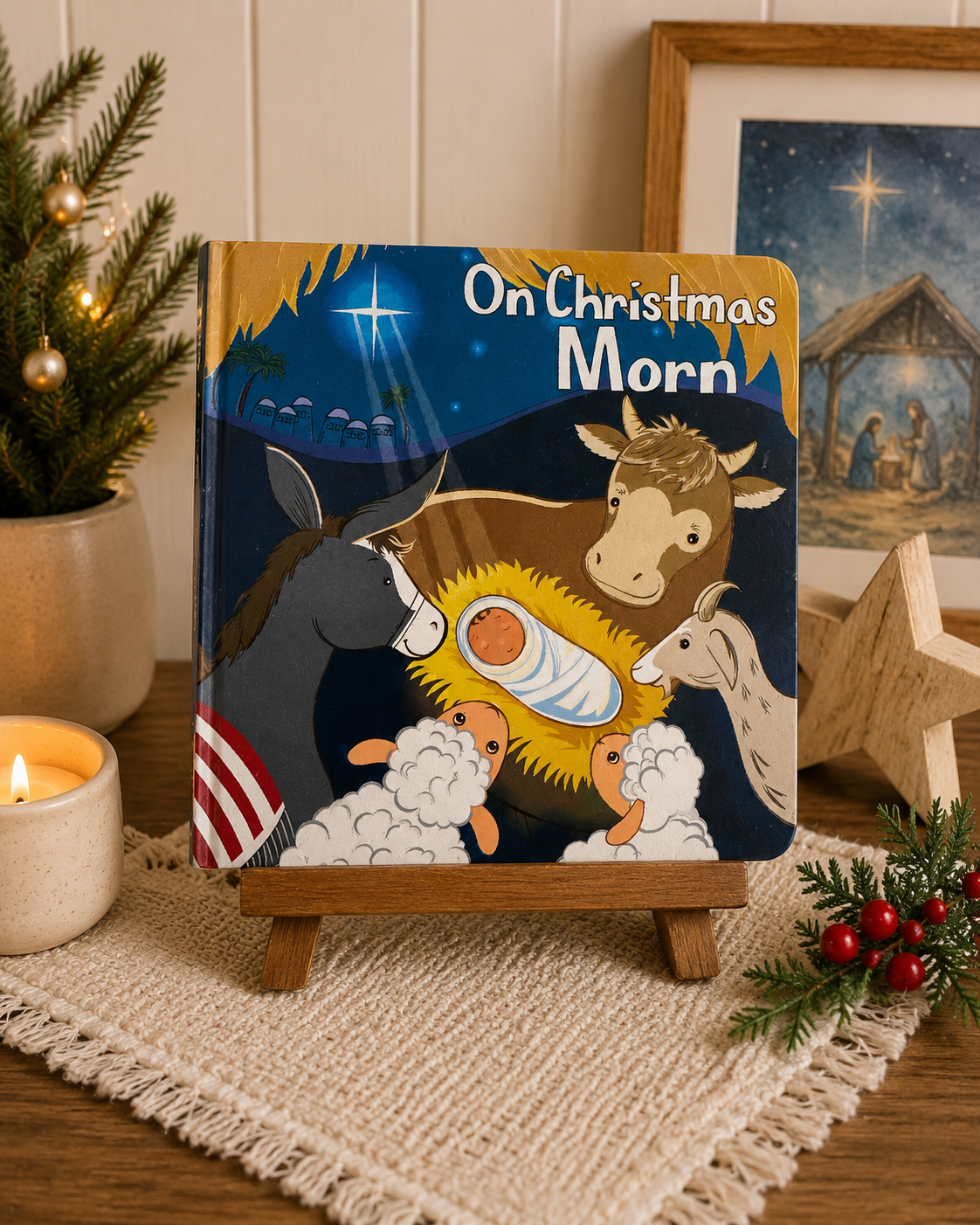 Cover of On Christmas Morn by Gail Marsh, a children's Christmas picture book celebrating holiday traditions, family gatherings, Christmas morning excitement, and the joy of the holiday season.
