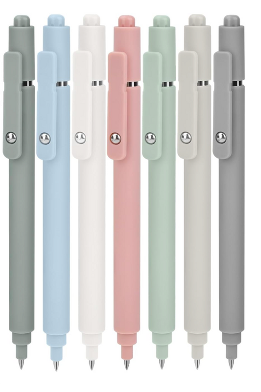 Set of matte pastel 0.5mm gel pens in assorted colors for smooth writing