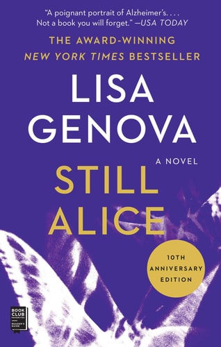 Still Alice by Lisa Genova literary fiction novel about Alzheimer’s disease memory loss and family relationships