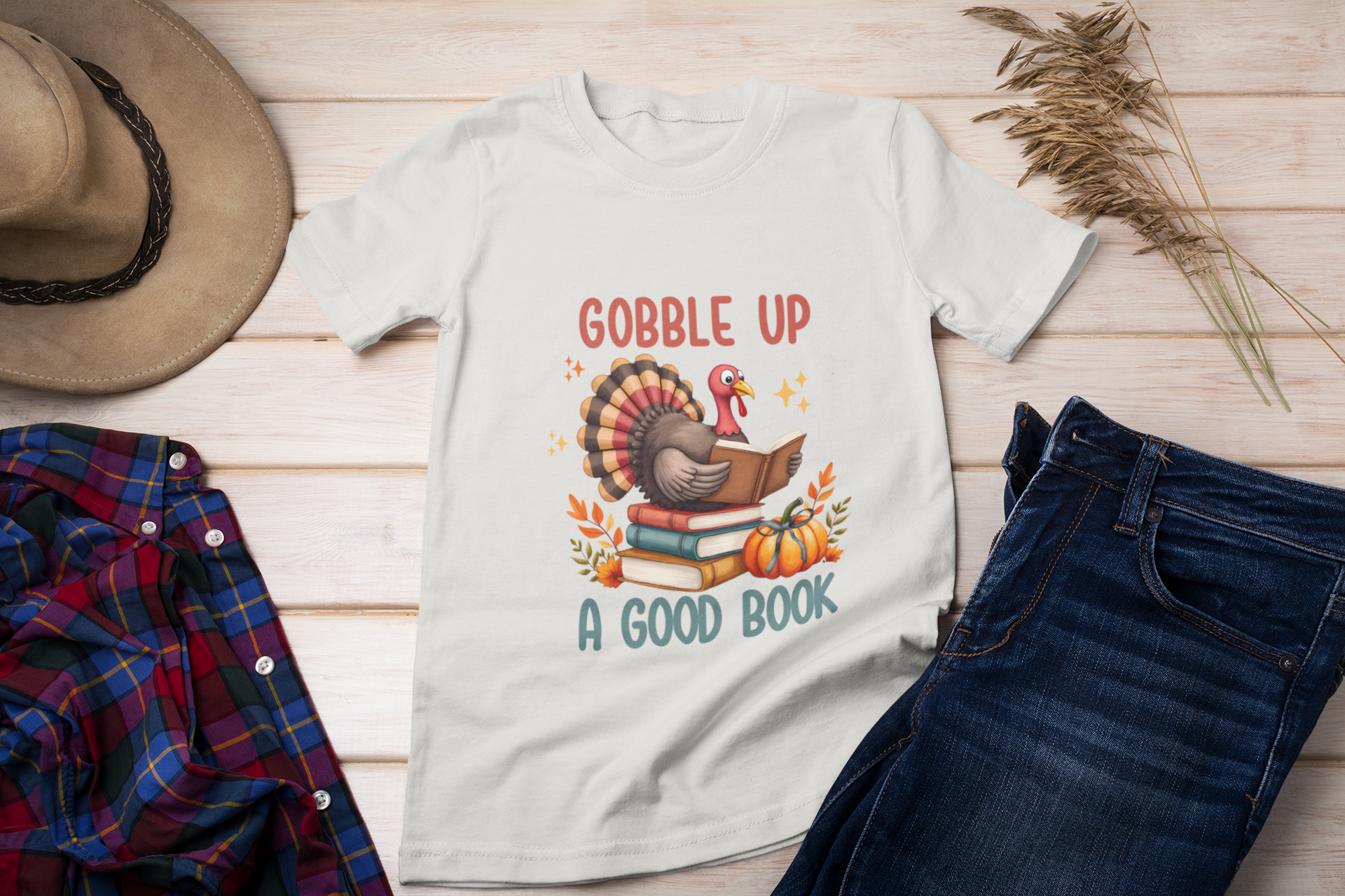 Short-Sleeve T-Shirt: Gobble Up a Good Book