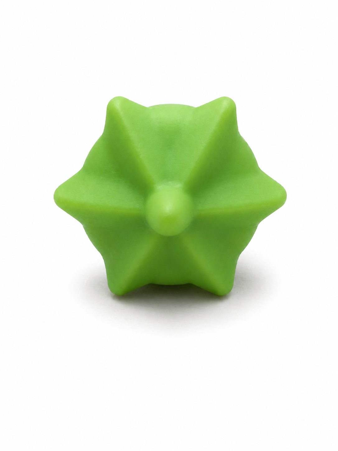 Green star-shaped silicone fidget ring for tactile sensory use