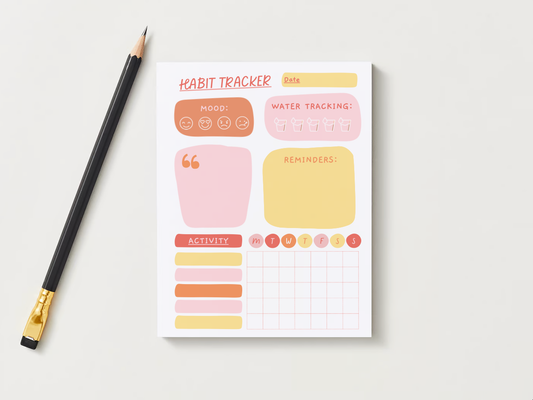 Habit Tracker: Medium Tear-A-Way Notepad