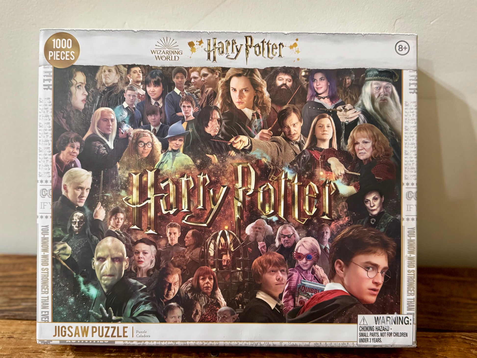 A 1000-piece Harry Potter puzzle featuring an intense illustration of You-Know-Who with dark magic swirling around him. A challenging and immersive jigsaw for fans of the Wizarding World.