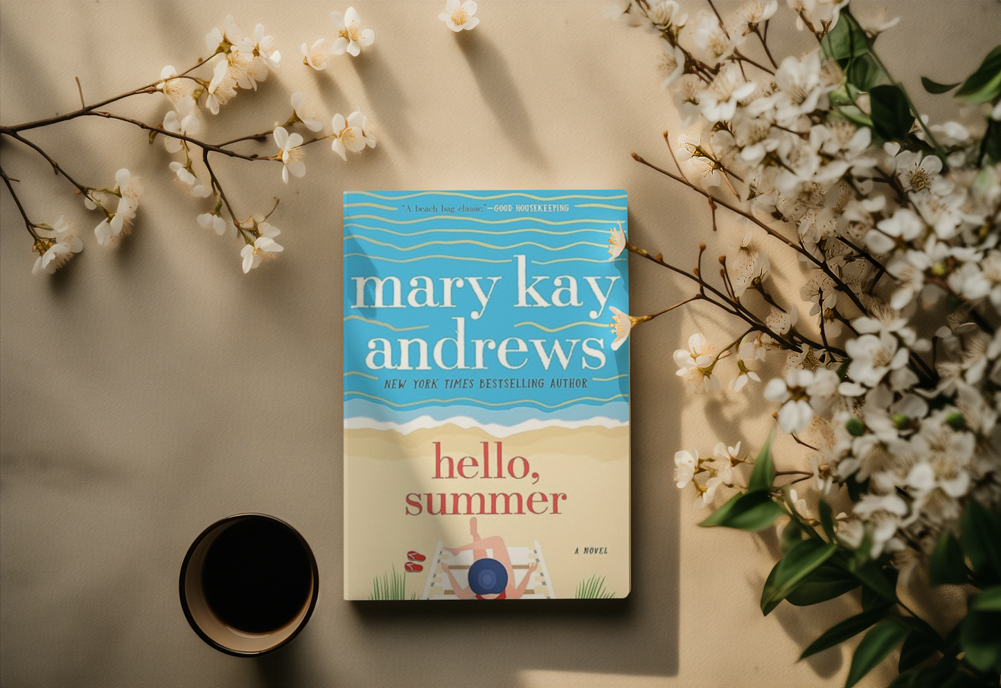 Paperback copy of Mary Kay Andrews’ Hello, Summer in very good used condition, a Southern beach read novel.