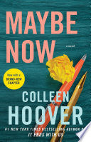 Cover of Maybe Now by Colleen Hoover, featuring a minimalist design with subtle musical notes and warm tones.
