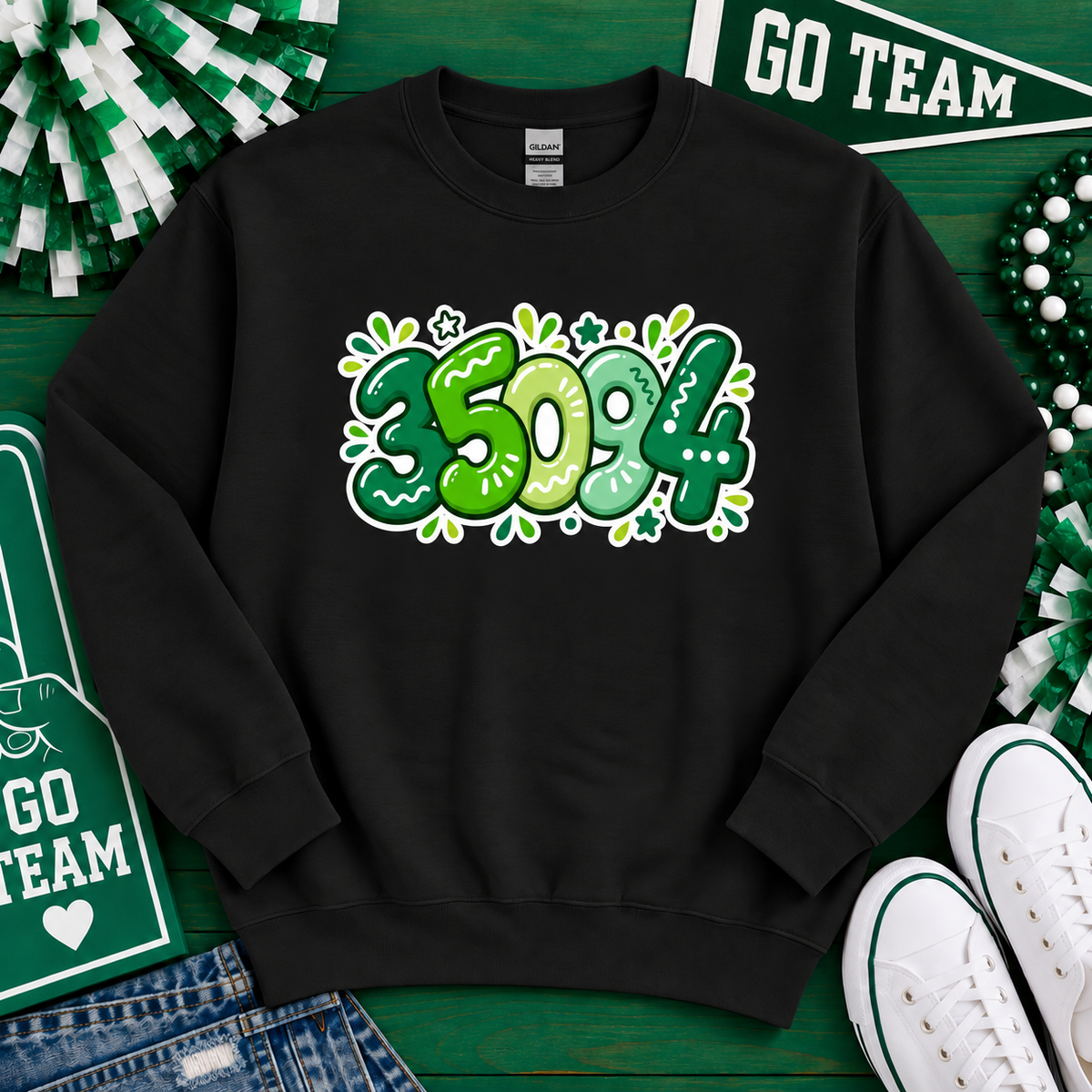 Leeds Alabama 35094 black school spirit sweatshirt