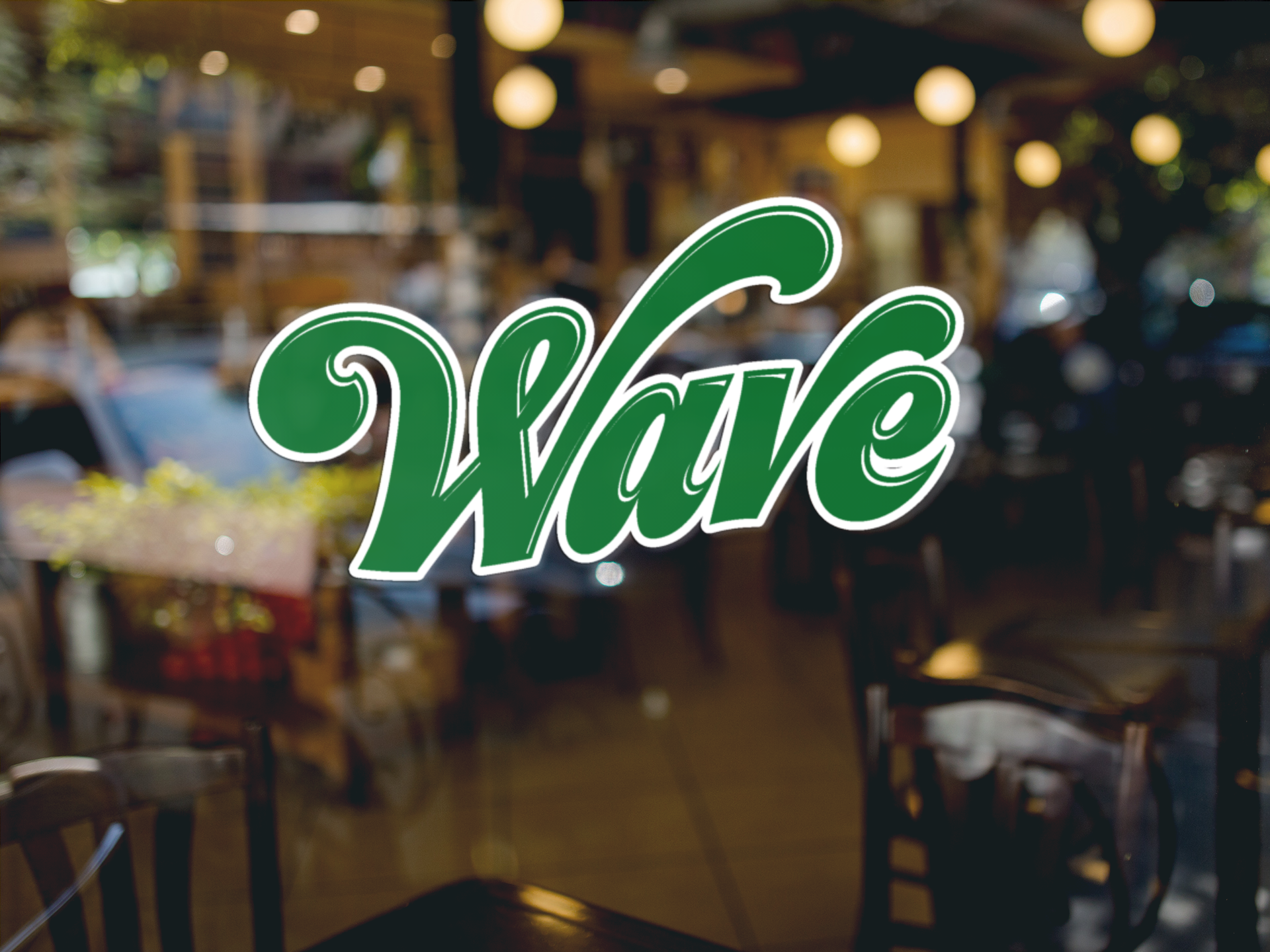 "Wave" stickers representing the Greenwave mascot, available in die-cut and UV-DTF styles for versatile use.