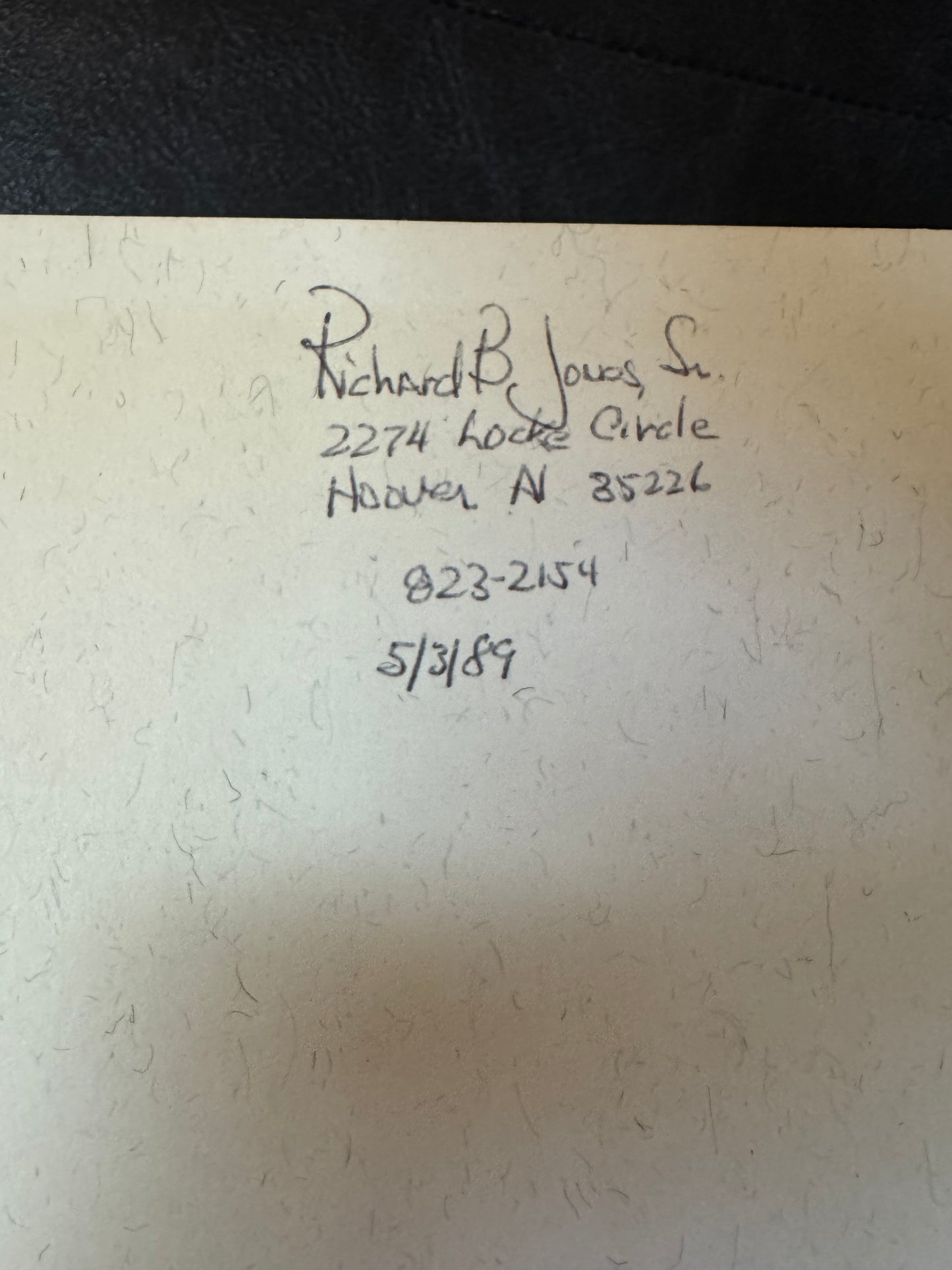 Interior ownership page of a 1988 Life Application Bible with handwritten previous owner information.