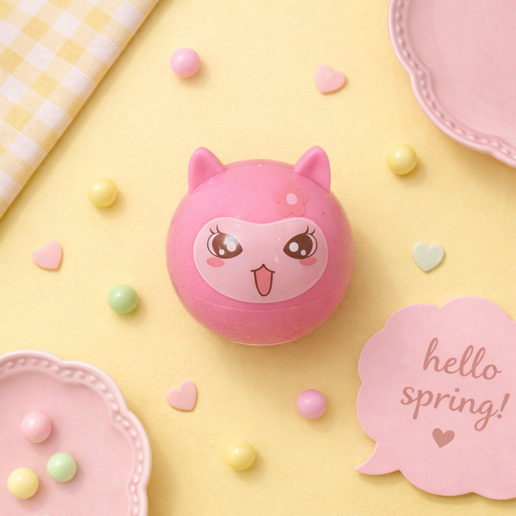 cute lip balm gift idea cat themed lip care product for kids teens