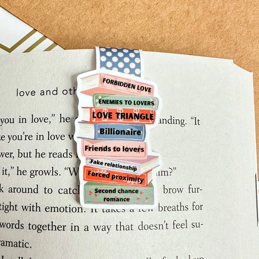 Bookmark, Magnetic: Romance Book Tropes