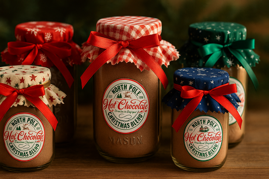 December Blind Date with a Book Event - Blind Date with a Book and Homemade Hot Chocolate Powder Mason Jars