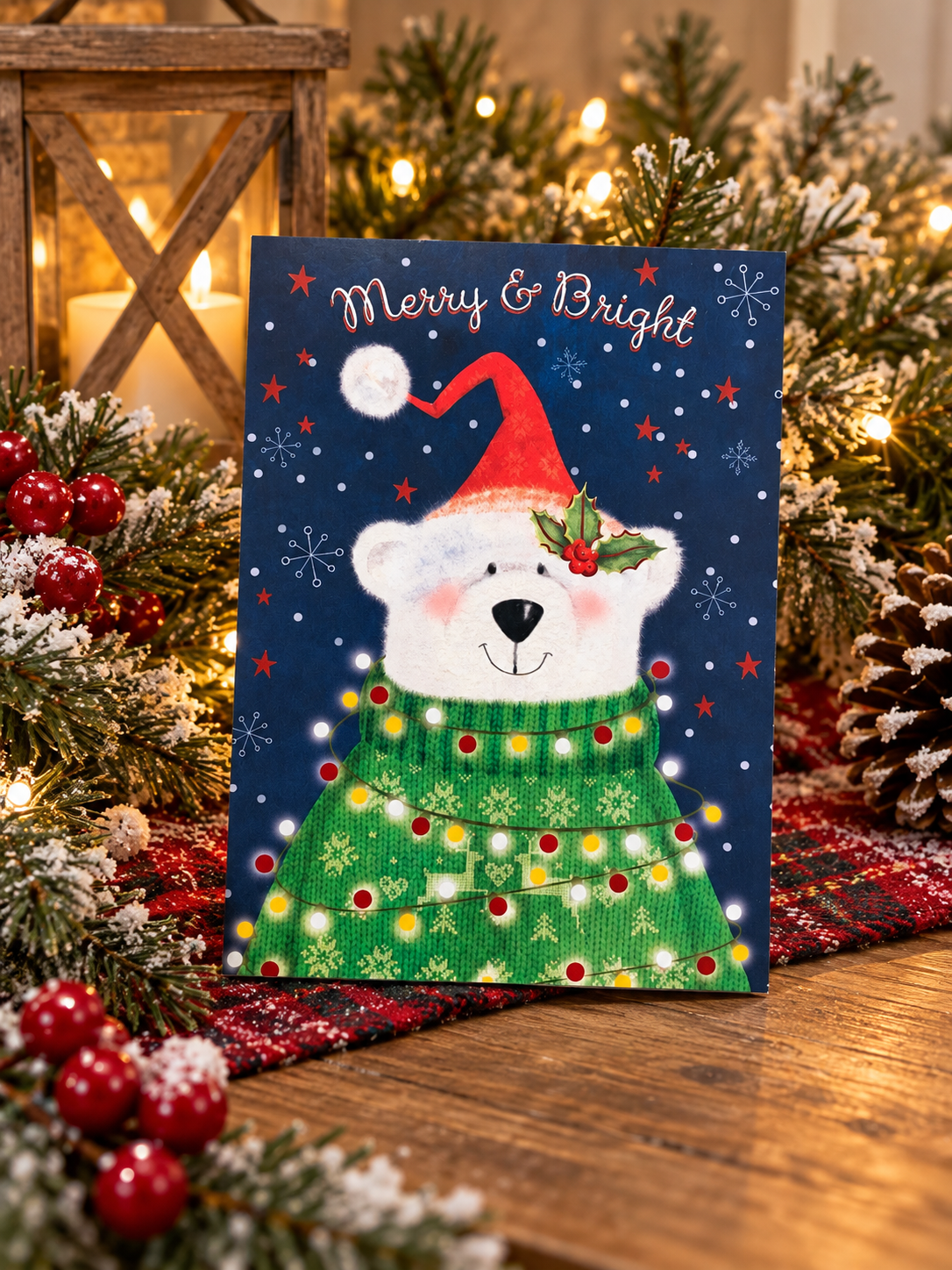 Merry & Bright Polar Bear Christmas Car