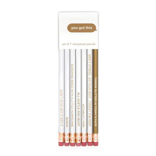 Pencil Set: 7 #2 Motivational Pencils