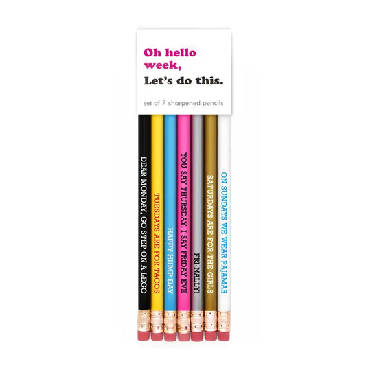 Pencil Set: 7 #2 Oh Hello Week Pencils