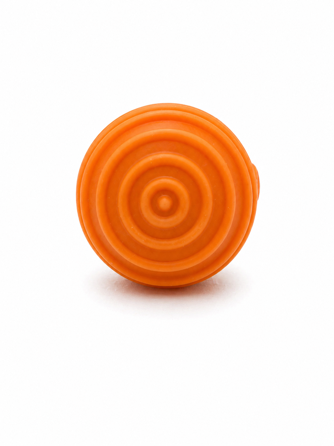Orange ripple pattern silicone fidget ring for stress relief