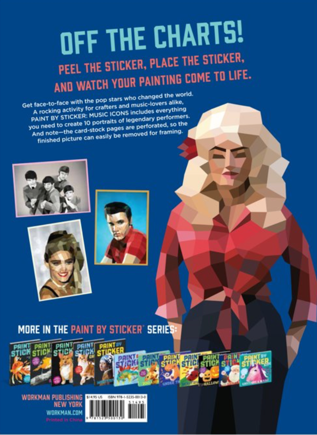 Back cover of a product packaging featuring a stylized illustration of a woman with a blue background and promotional text.