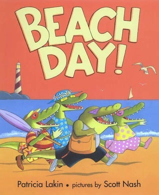 cover of Beach Day by Patricia Lakin, children’s summer picture book about a fun day at the beach